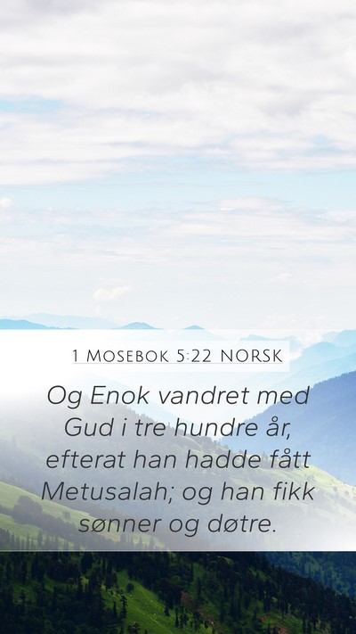 1 Mosebok 5:22 NORSK Bible Verse Image
