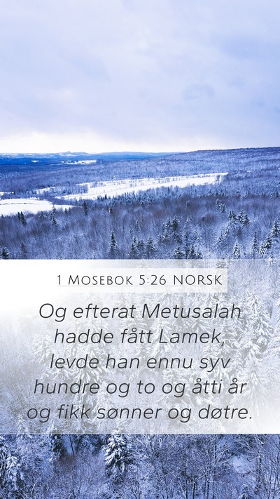 1 Mosebok 5:26 NORSK Bible Verse Image