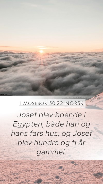 1 Mosebok 50:22 NORSK Bible Verse Image