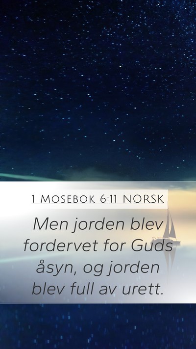 1 Mosebok 6:11 NORSK Bible Verse Image