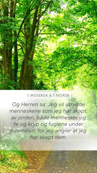 1 Mosebok 6:7 NORSK Bible Verse Image