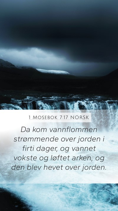 1 Mosebok 7:17 NORSK Bible Verse Image