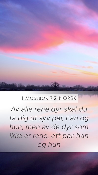 1 Mosebok 7:2 NORSK Bible Verse Image