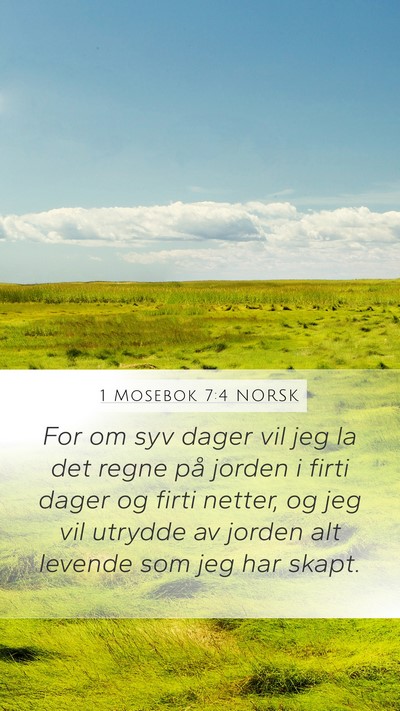 1 Mosebok 7:4 NORSK Bible Verse Image
