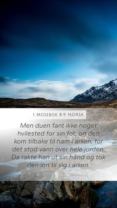 1 Mosebok 8:9 NORSK Mobile Phone Wallpaper - Men duen fant ikke noget hvilested for sin fot, - Mobile Bible Verse Wallpaper