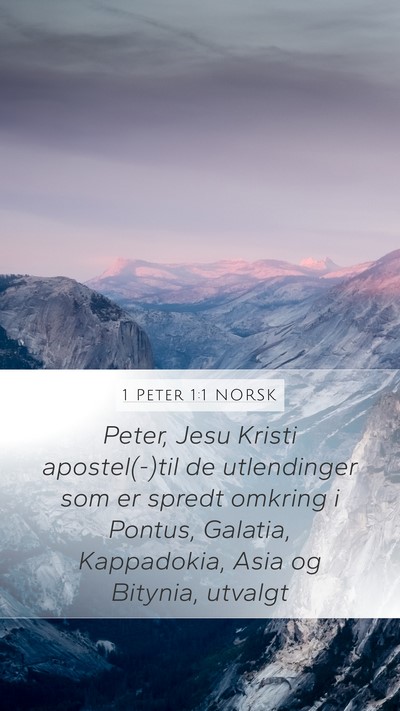 1 Peter 1:1 NORSK Bible Verse Image