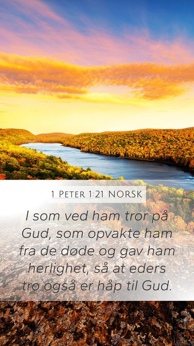 1 Peter 1:21 NORSK Bible Verse Image