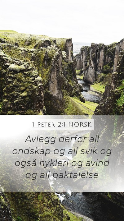 1 Peter 2:1 NORSK Bible Verse Image