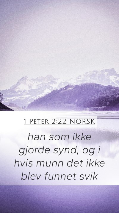 1 Peter 2:22 NORSK Bible Verse Image