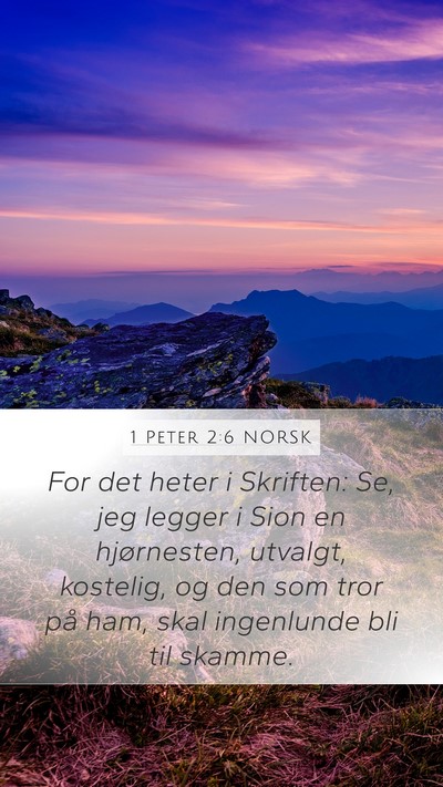 1 Peter 2:6 NORSK Bible Verse Image
