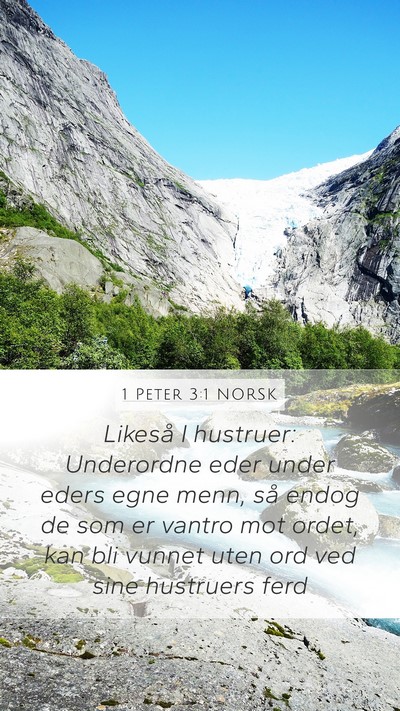 1 Peter 3:1 NORSK Bible Verse Image