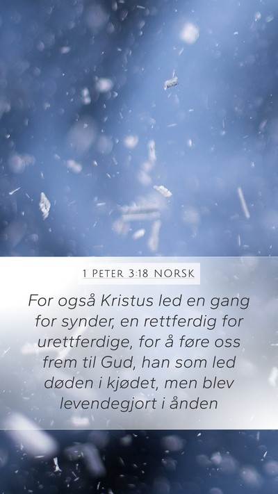 1 Peter 3:18 NORSK Bible Verse Image