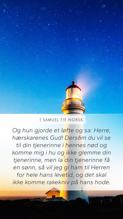 1 Samuel 1:11 NORSK Bible Verse Image