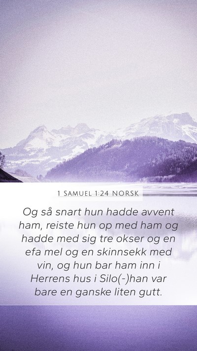 1 Samuel 1:24 NORSK Bible Verse Image