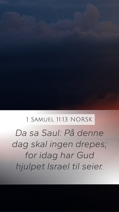 1 Samuel 11:13 NORSK Bible Verse Image