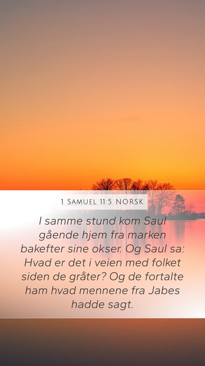 1 Samuel 11:5 NORSK Bible Verse Image