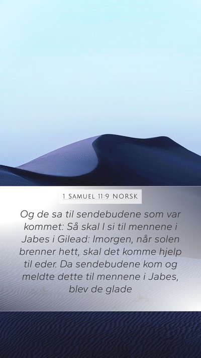 1 Samuel 11:9 NORSK Bible Verse Image