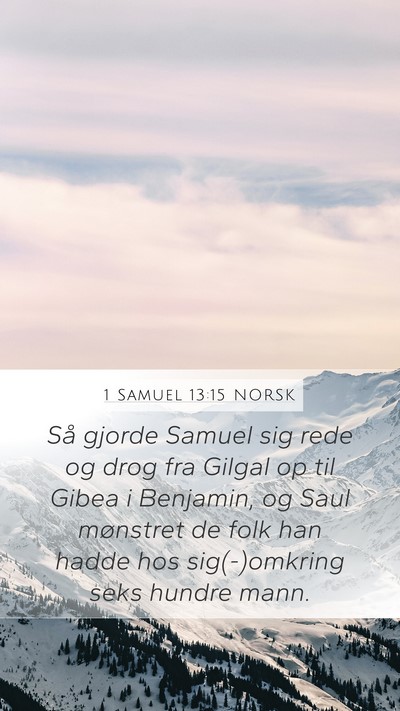 1 Samuel 13:15 NORSK Bible Verse Image