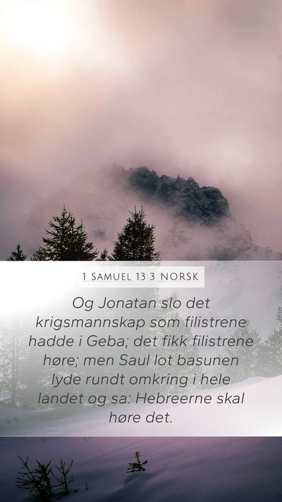 1 Samuel 13:3 NORSK Bible Verse Image