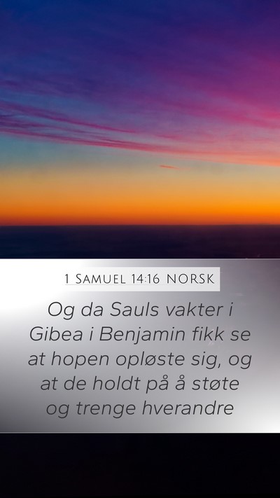 1 Samuel 14:16 NORSK Bible Verse Image