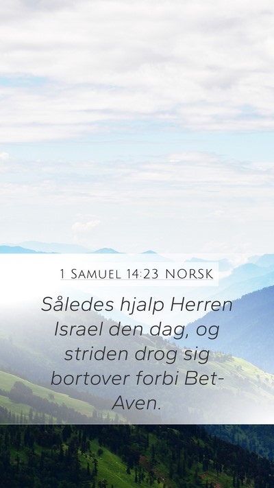 1 Samuel 14:23 NORSK Bible Verse Image