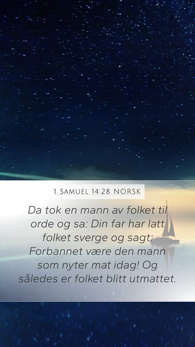 1 Samuel 14:28 NORSK Bible Verse Image