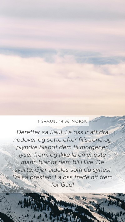 1 Samuel 14:36 NORSK Bible Verse Image
