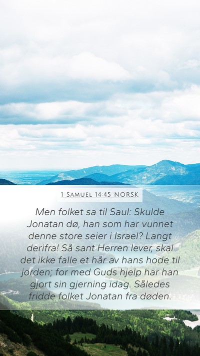 1 Samuel 14:45 NORSK Bible Verse Image