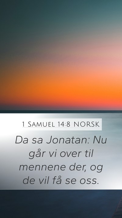 1 Samuel 14:8 NORSK Bible Verse Image