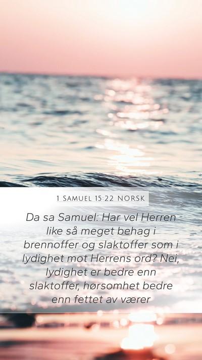 1 Samuel 15:22 NORSK Bible Verse Image