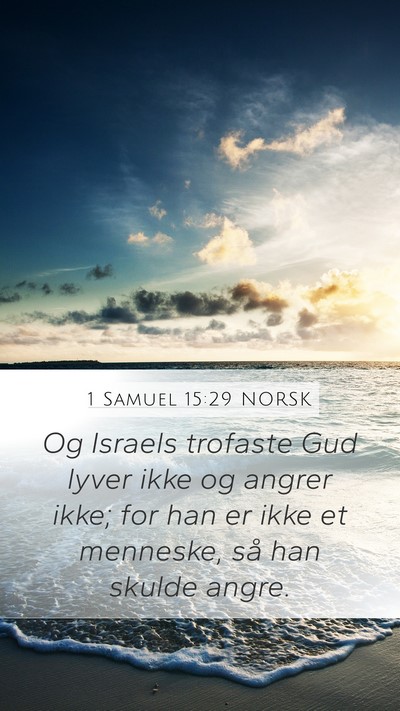1 Samuel 15:29 NORSK Bible Verse Image