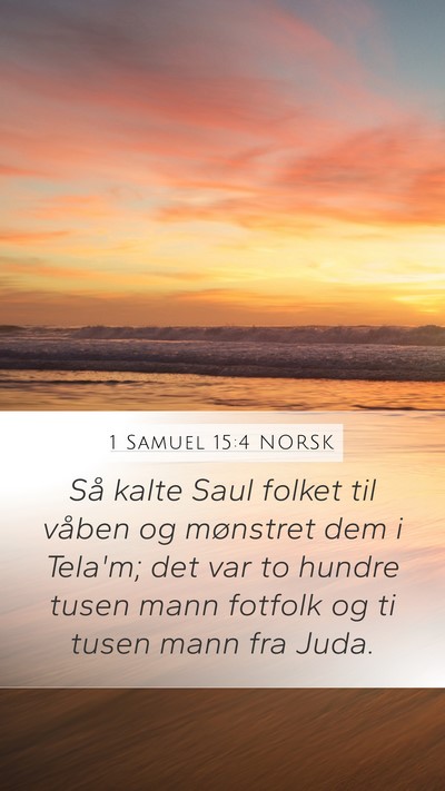 1 Samuel 15:4 NORSK Bible Verse Image