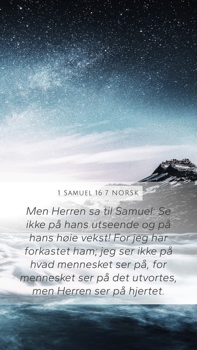 1 Samuel 16:7 NORSK Bible Verse Image