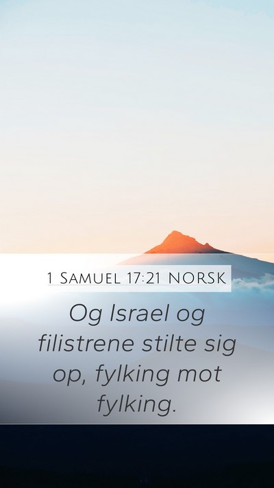 1 Samuel 17:21 NORSK Bible Verse Image