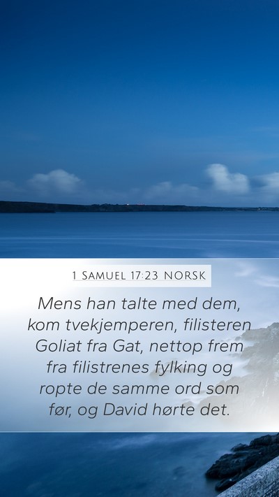 1 Samuel 17:23 NORSK Bible Verse Image