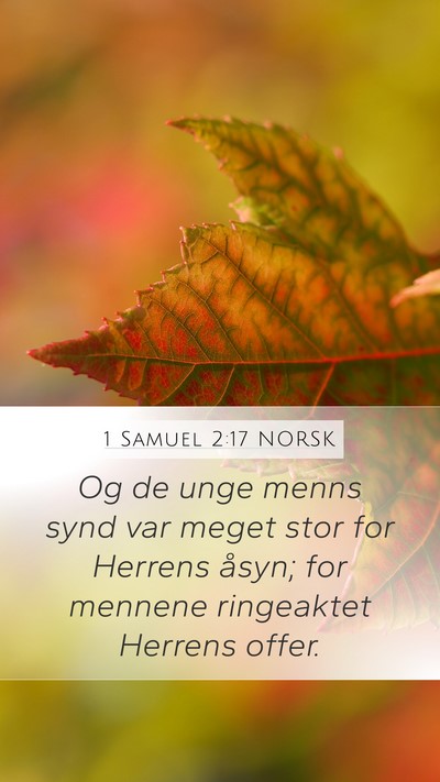 1 Samuel 2:17 NORSK Bible Verse Image