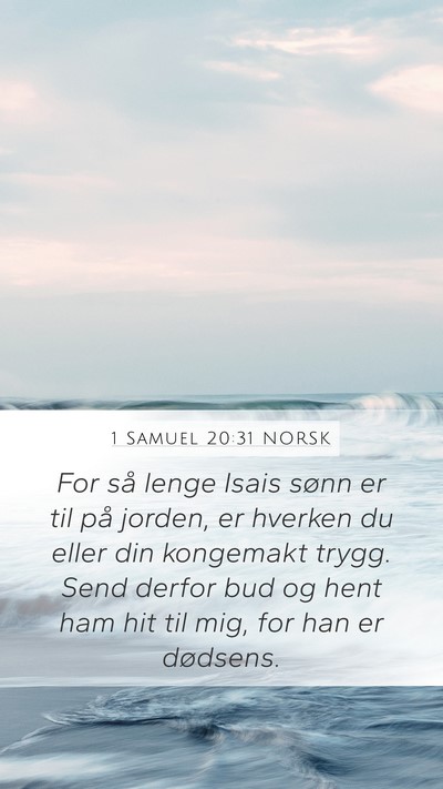 1 Samuel 20:31 NORSK Bible Verse Image