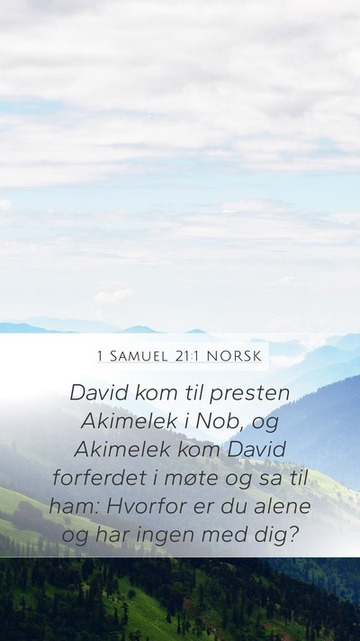 1 Samuel 21:1 NORSK Bible Verse Image