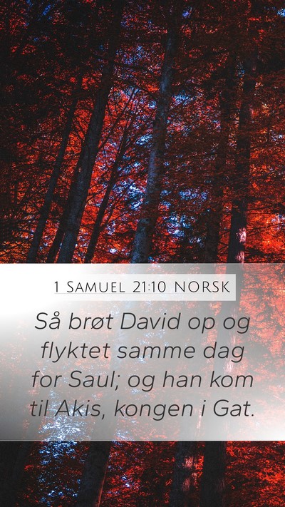 1 Samuel 21:10 NORSK Bible Verse Image
