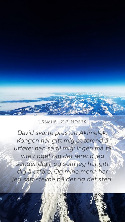 1 Samuel 21:2 NORSK Bible Verse Image