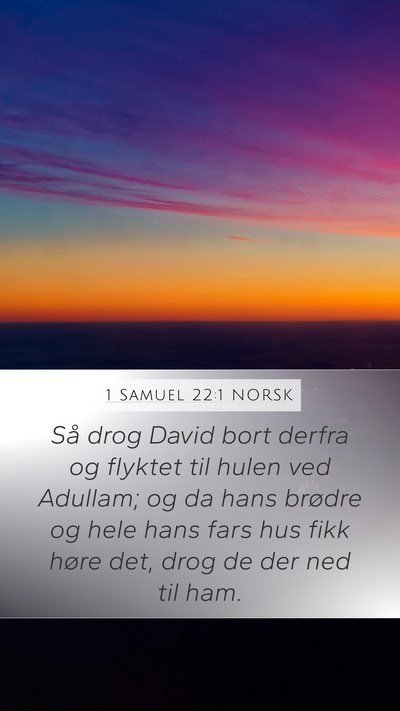 1 Samuel 22:1 NORSK Bible Verse Image