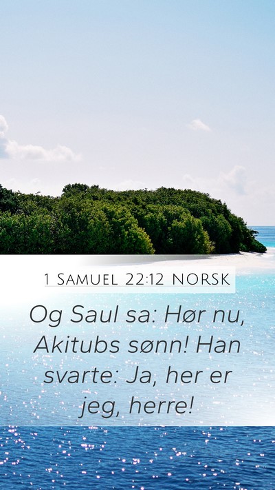 1 Samuel 22:12 NORSK Bible Verse Image