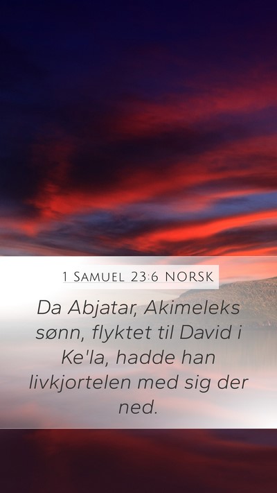 1 Samuel 23:6 NORSK Bible Verse Image