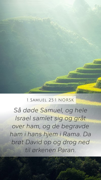 1 Samuel 25:1 NORSK Bible Verse Image