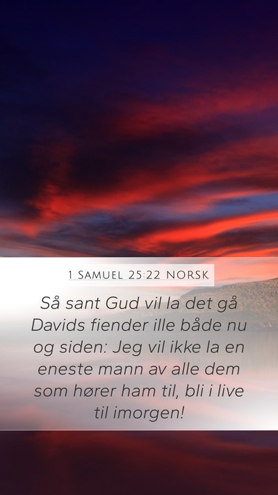 1 Samuel 25:22 NORSK Bible Verse Image