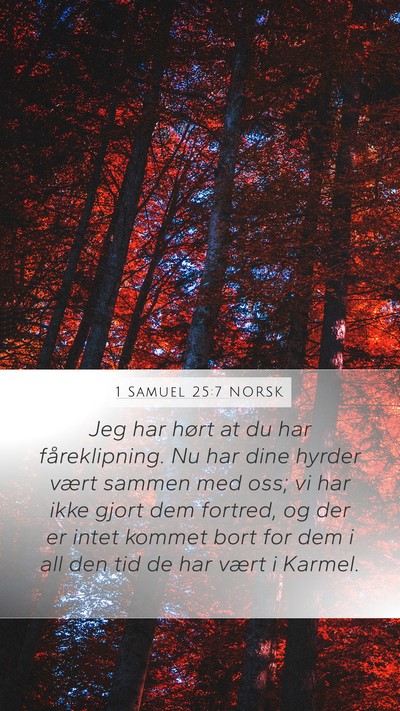 1 Samuel 25:7 NORSK Bible Verse Image