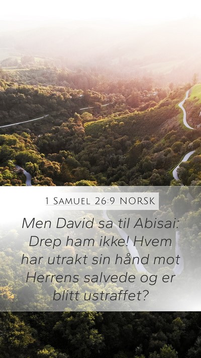 1 Samuel 26:9 NORSK Bible Verse Image