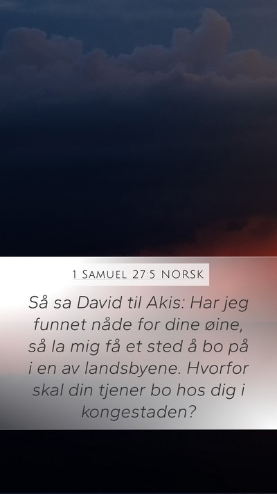 1 Samuel 27:5 NORSK Bible Verse Image