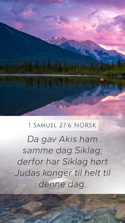 1 Samuel 27:6 NORSK Bible Verse Image