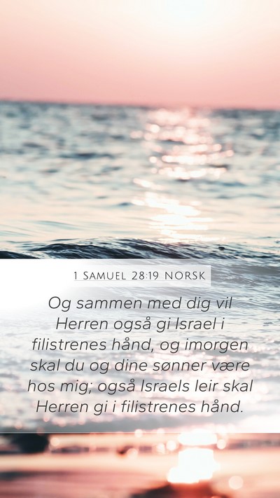 1 Samuel 28:19 NORSK Bible Verse Image